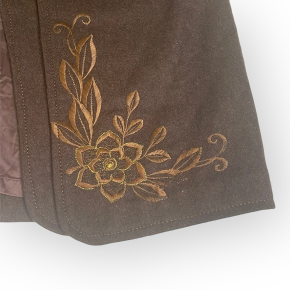 Vintage: Celine Sport ༄ Embroidered Wool Pencil Split Skirt༄ Gold Logo Hardware༄ - Picture 9 of 16